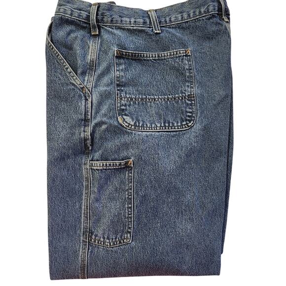 Carhartt Carpenter Relaxed Fit Medium Wash Baggy Denim Jean Pants Mens 40x29 - Picture 3 of 8